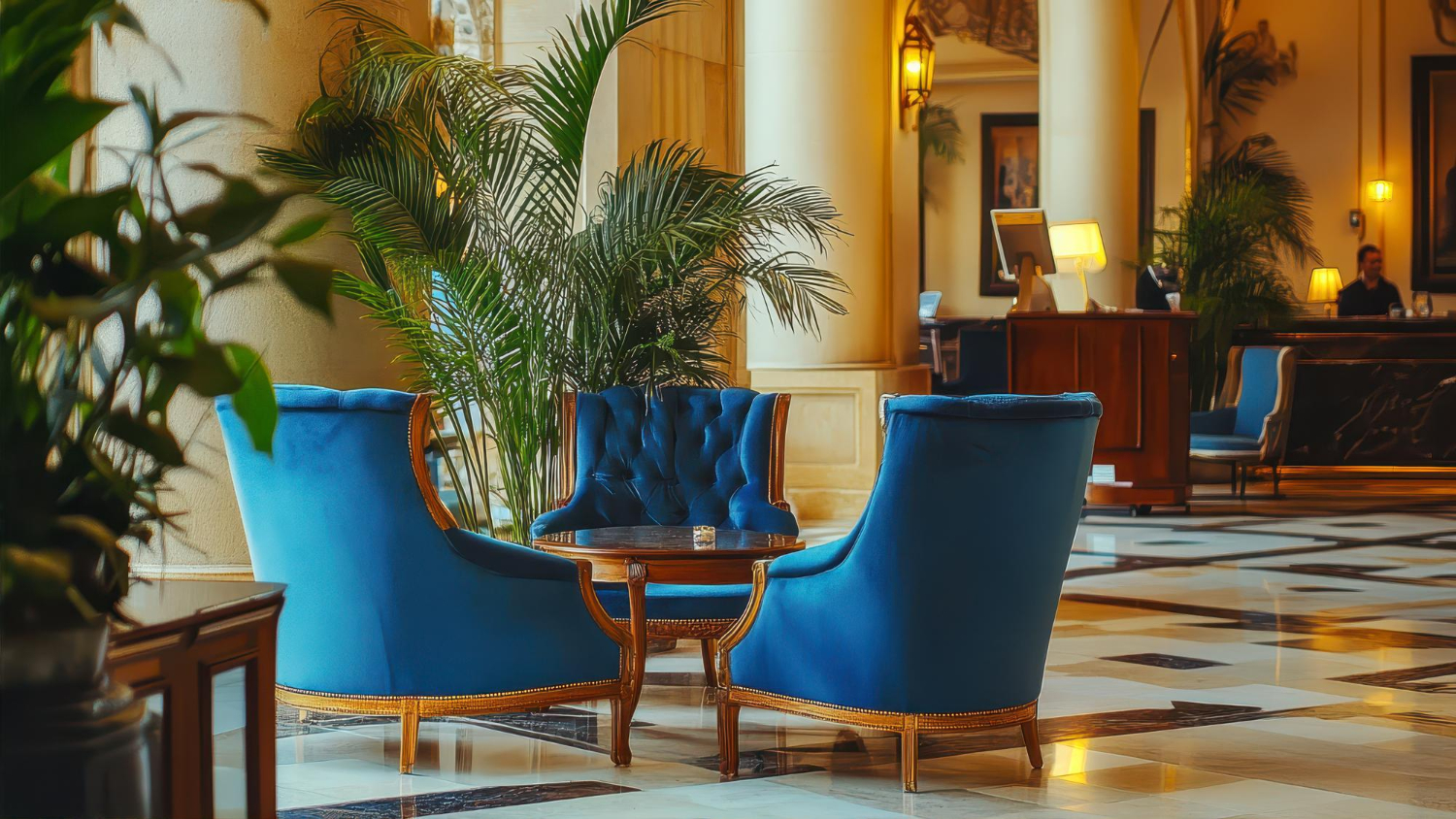 European Lobby Seating with Luxury Chairs
