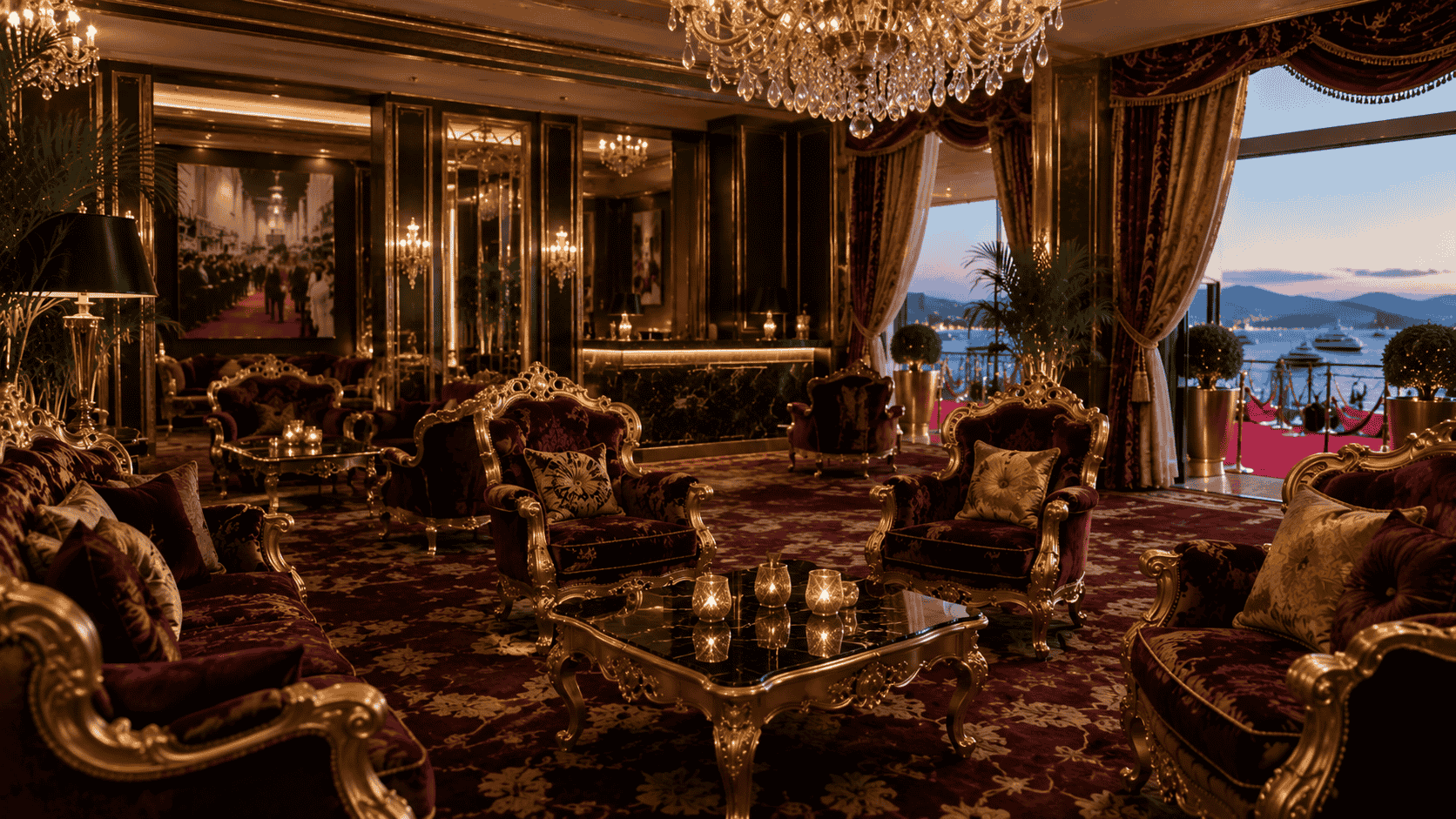 Cannes Film Festival VIP Lounges: How Baroque Hotel Furniture Creates Exclusive Hotel Experiences