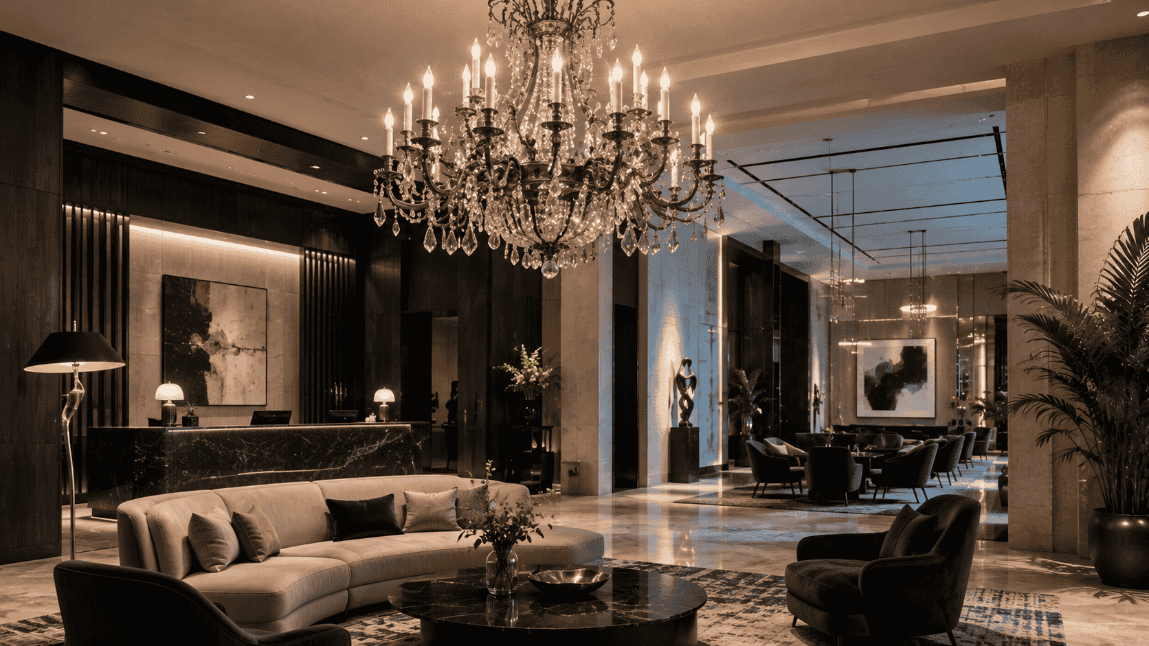 Old Meets New: How to Pair Antique Chandeliers with Contemporary Hotel Interiors
