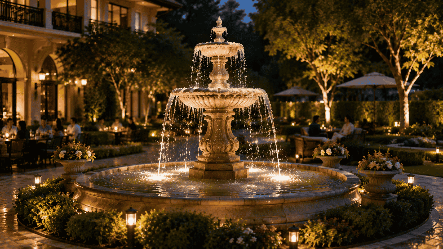 How Large Garden Fountains Increase Guest Dwell Time and Revenue